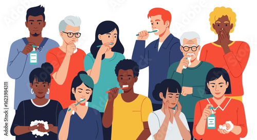 Diverse People Practicing Hygiene and Self-Care For Health and Well-Being