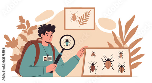 Enthusiastic Entomologist Discovers New Species With Magnifying Glass In Museum
