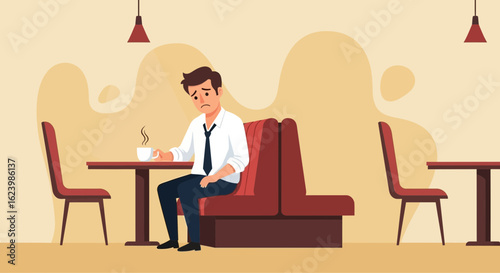 Feeling Lonely In A Coffee Shop Reflects Modern Day Life Struggles And Isolation