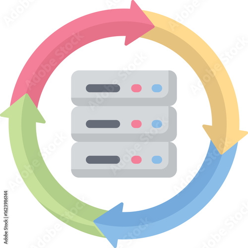 Visualizes movement of information