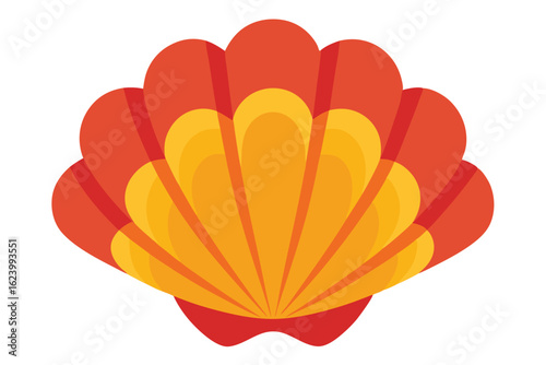 isolated vector of a seashell on a white backgroun.eps