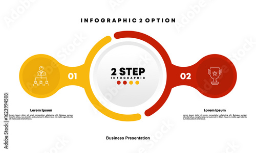 Vector circle arrows triangle infographic, cycle diagram, graph, presentation chart. Business concept with 2 options, parts, steps, processes.	