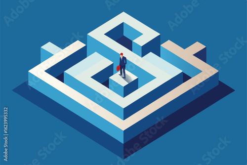 puzzle maze top view background  .eps