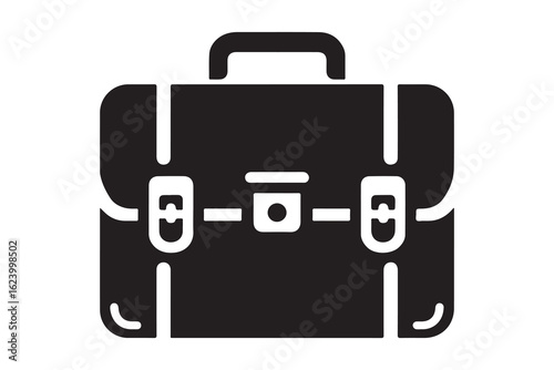 Briefcase business flat vector icon