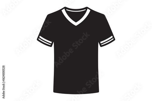 T shirt icon collection. Basic half sleeve T shirt jersey mock-up template vector. Blue line tshirt icon set. Vector illustrator