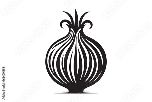 Abstract Garlic Vector Art for Creative Food Projects