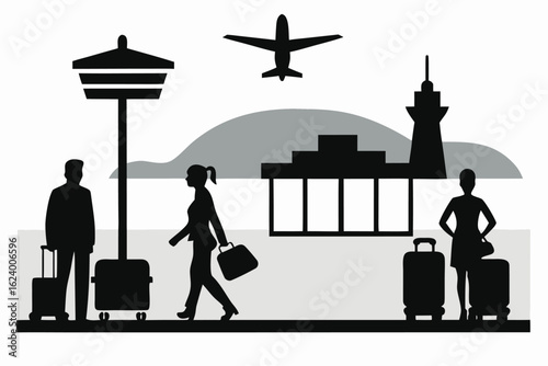 airport terminal with passengers  planes  and lugg (1).eps