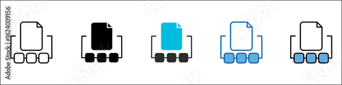 Data Patterns Icon Pack Multistyle Illustration