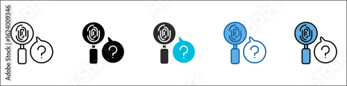 Investigation Icon Pack Multistyle Illustration