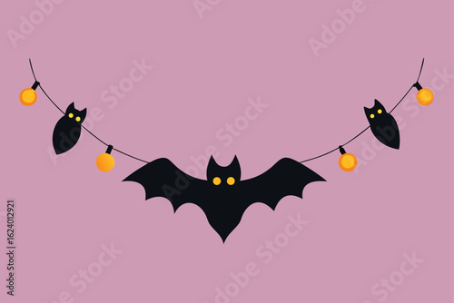 dollar store craft tutorial for bat garlands with  (1).eps