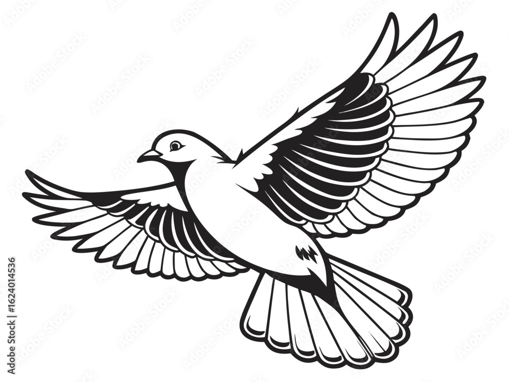 Obraz premium white dove flying