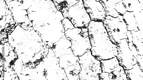 Black and White Grunge Distressed Overlay Texture, Abstract Rough Surface Vector Background