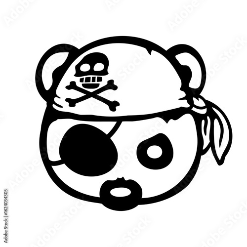Evil Bear Pirate Crew Captain Sailer Buccaneer Sailing
