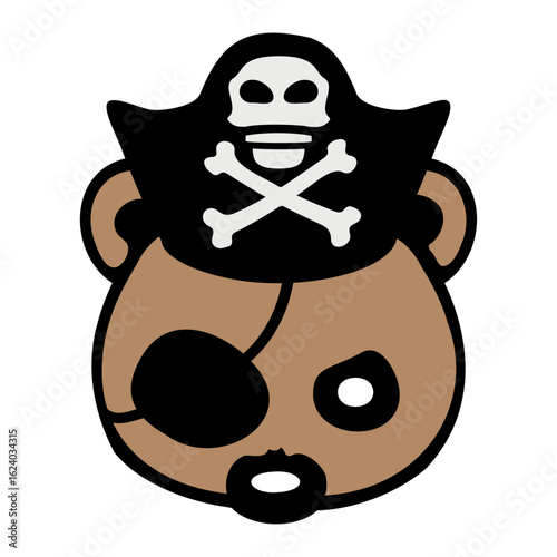 Evil Bear Pirate Crew Captain Sailer Buccaneer Sailing