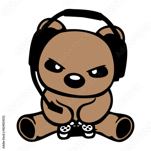 Bear Gamer Headset Voice Chat Controller Gaming Console