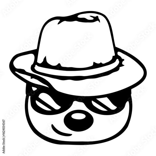 Bear Teddy Sunglasses Cool Hat Gangster Smile Bad