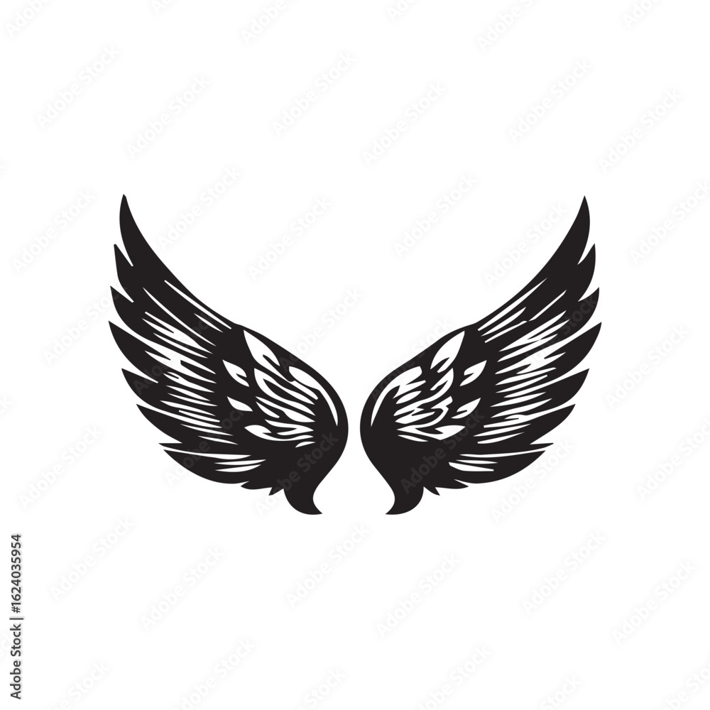 Obraz premium eagle wings vector illustration