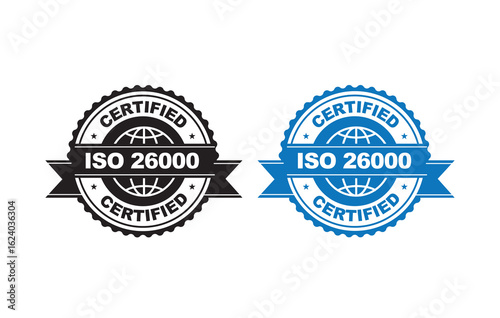 iso 26000 occupational health and safety management system certified badge