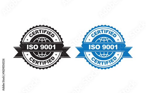ISO 9001 occupational health and safety management system certified badge