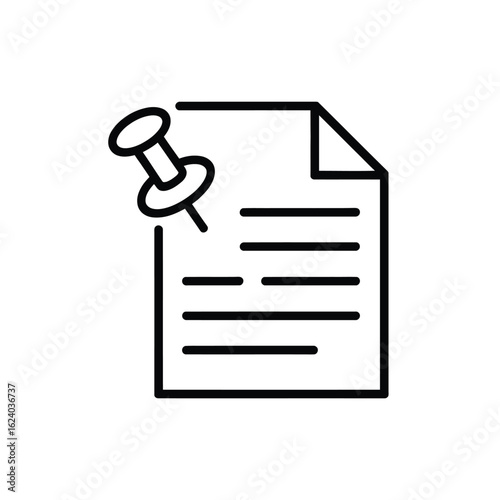 Document pinned with a pushpin icon