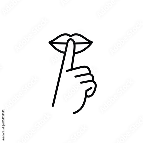 Keep quiet gesture icon