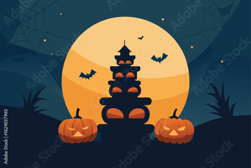 pumpkin-stack-with-cobwebs-and-moonlight--.eps