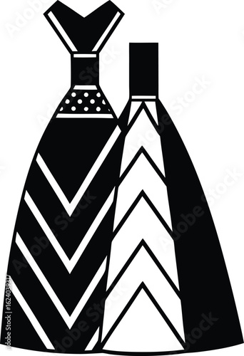black tie isolated on white