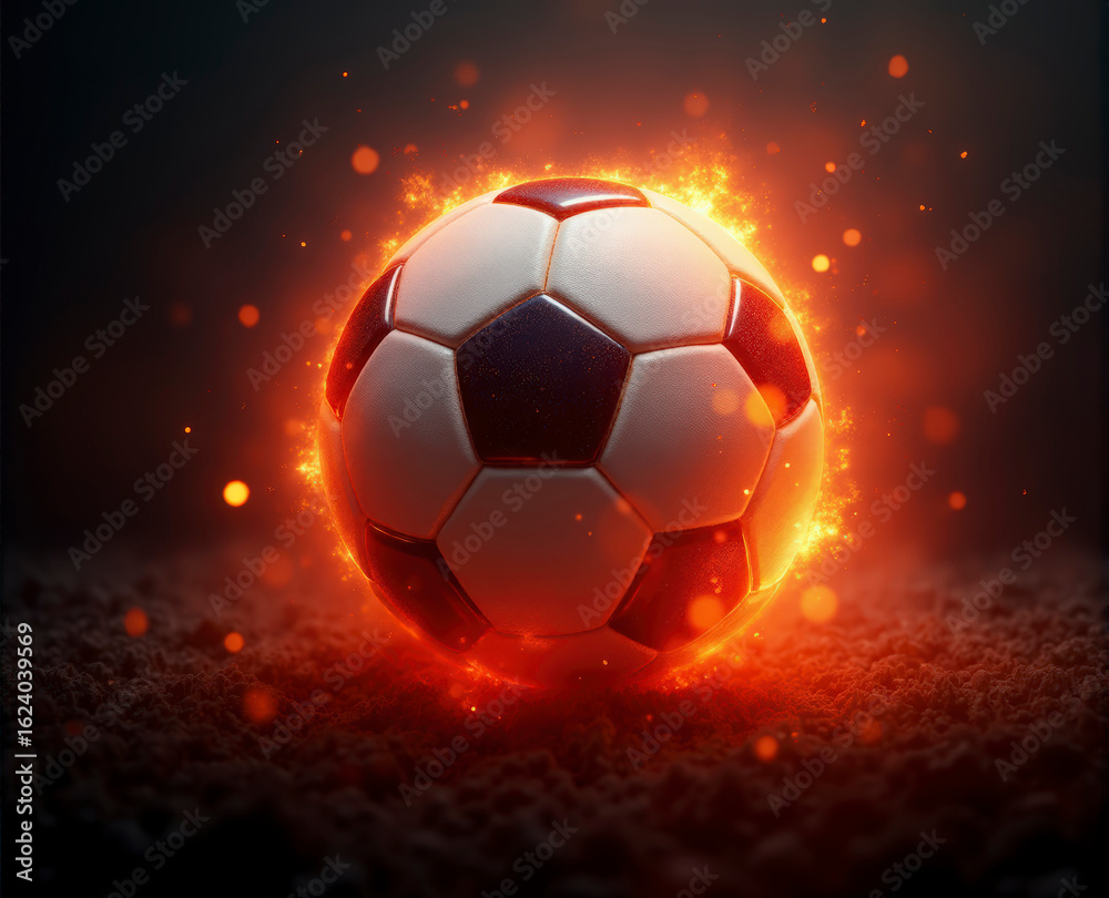 Naklejka premium balompié, bailes, balón, deporte, fuego, juego, gol, llama, negro, ilustración, equipo, vector, objeto, mundial