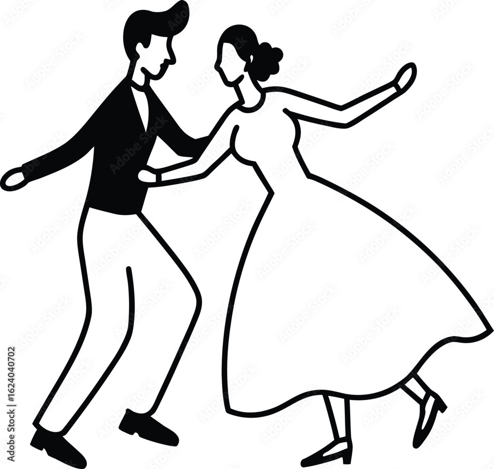 Fototapeta premium bride and groom silhouettes