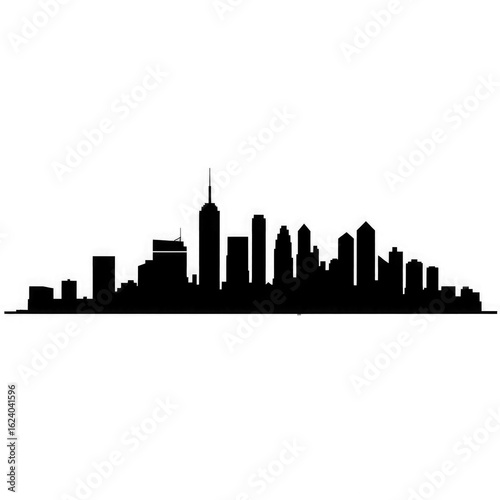new York city skyline with transparent background PNG and JPEG image	