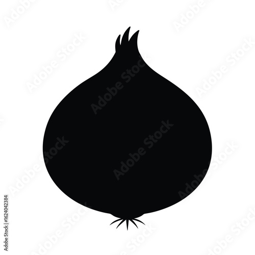 onion-silhouette-on-white-background