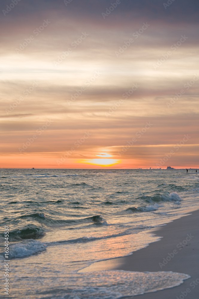 Fototapeta premium sunset over the sea, Pensacola Beach, Florida