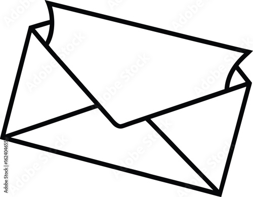 open envelope with blank paper