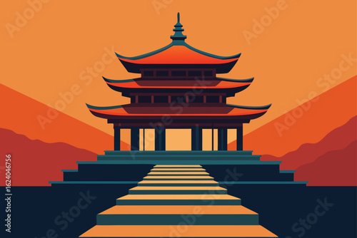 ancient-temple-drawing-in-technical-style--.eps