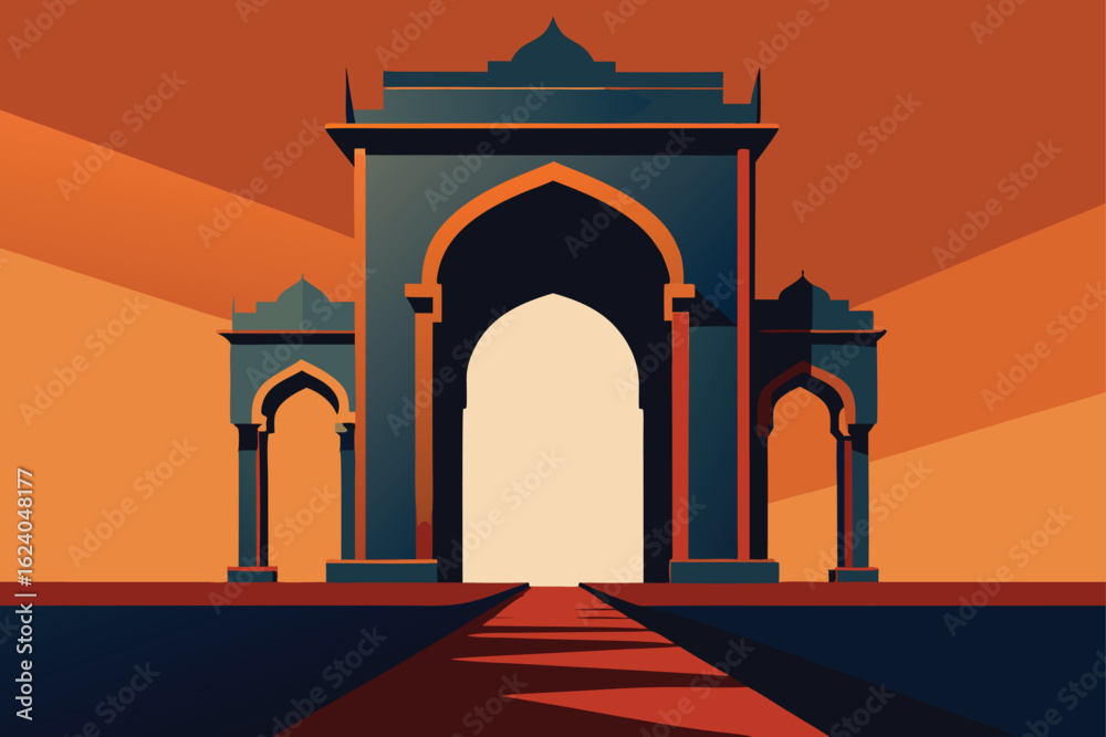 Fototapeta premium archway-entrance-with-carved-reliefs--.eps