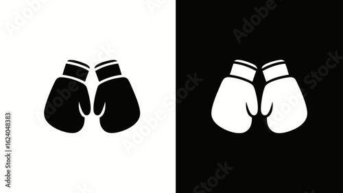Two pairs of boxing gloves with contrasting color schemes, perfect for sports blogs, fitness magazines, or sportsthemed design projects.