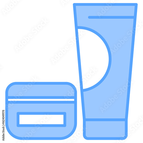 Hair Cream-Blue Outline Icon