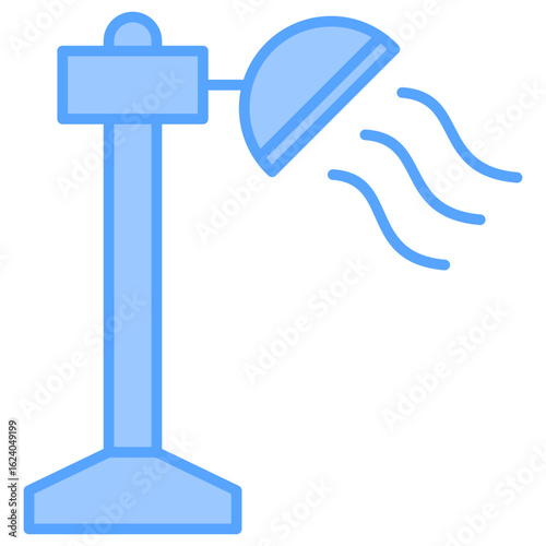 Hair Steamer-Blue Outline Icon