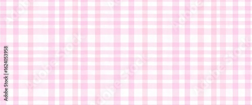 Delicate pastel pink gingham watercolor, hand-drawn seamless checkered background, elegant, squares