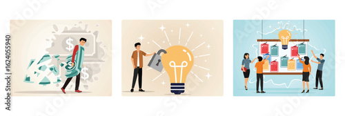 Profit and loss in business. Patent protection. Workshop or business discussion.