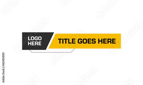 Minimalist Name Tag Lower Third with Yellow Highlight. Bold Yellow Lower Third with Subtitle Bar