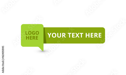 Minimalist Name Tag Lower Third with Yellow Highlight. Green color.