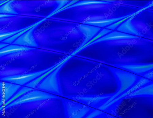 Fluid Iridescent Pattern in Blue Holographic Style

