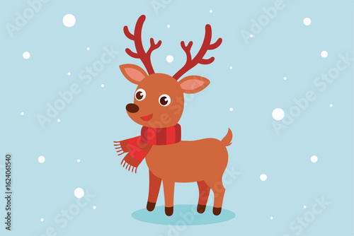 cartoon reindeer wallpaper with playful expression (1).eps