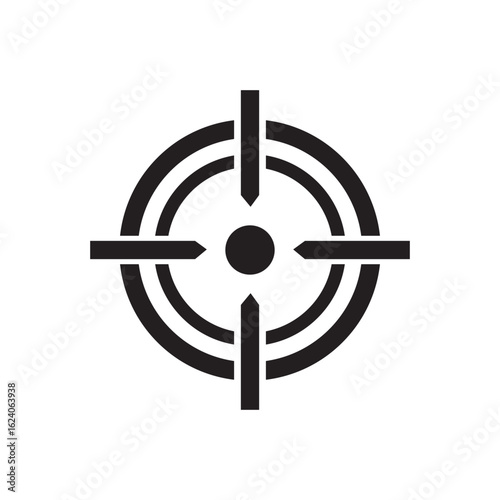 cross hair target icon  illustration flat