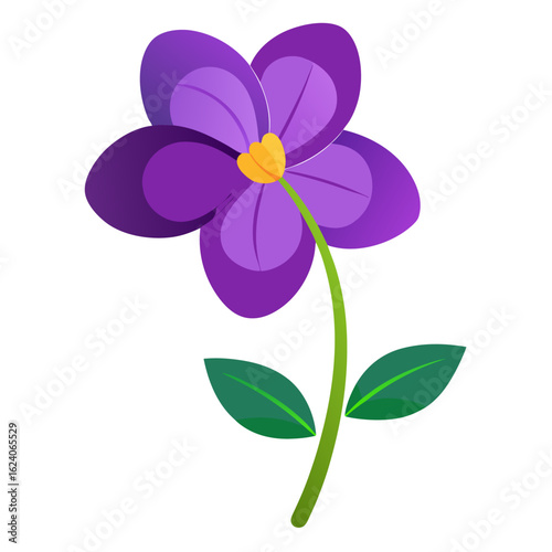purple flower isolated on white background