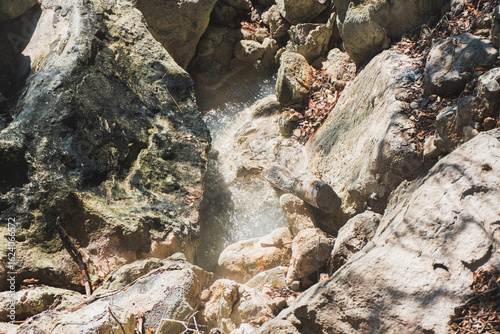 Hot Springs inside crater of volcano, Kawah Cibuni (Rengganis), Ciwidey, Bandung, Indonesia