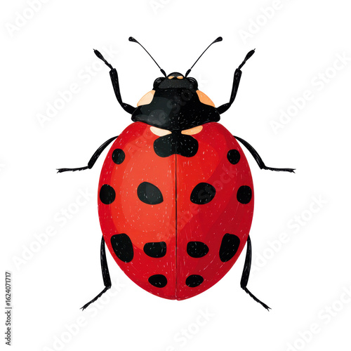 Colorful ladybug illustration