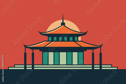 clean-vector-line-sketch-of-pavilion--.eps