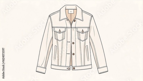 Beige denim jacket sketch